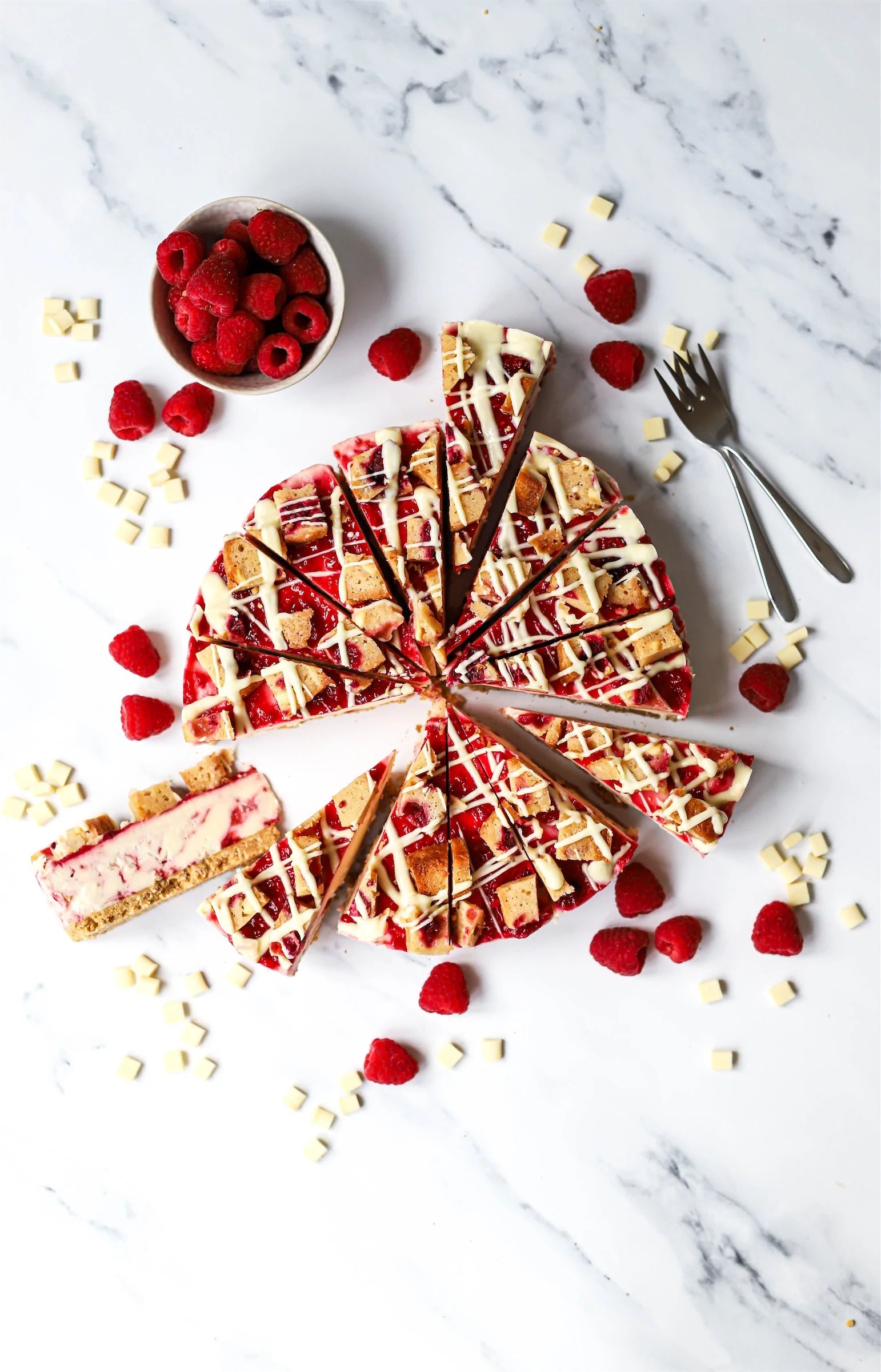 Raspberry Blondie Cheesecake